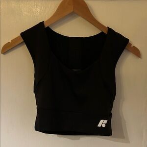 Forme Black Crop Sports Bra Top - Performance Support